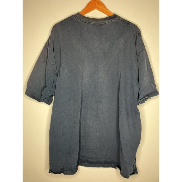 Carhartt Men's Blue Distressed Hip Hop Grunge 2XL T-Shirt - Picture 7 of 9